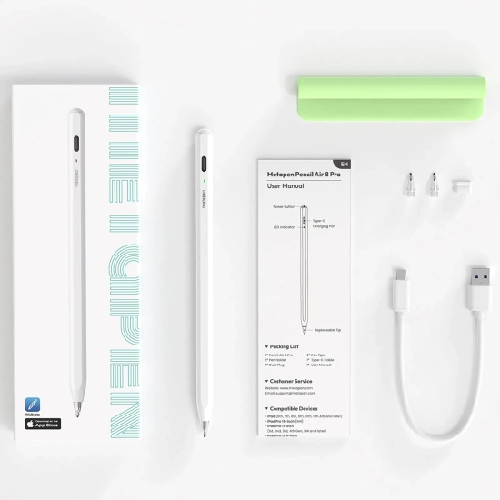 Metapen Rysik do iPada USB-C Pencil Air8 Pro - biały