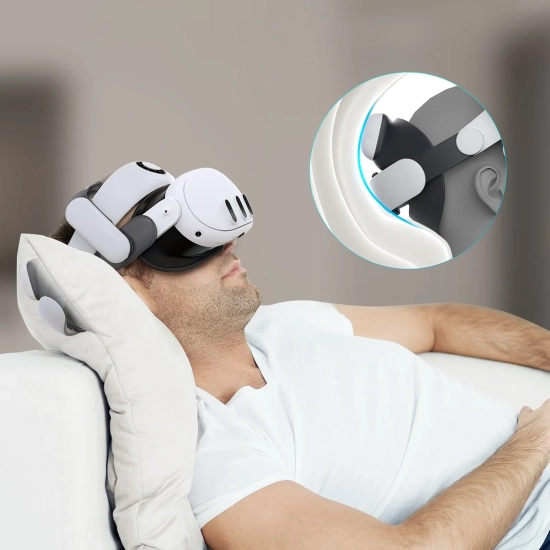 BOBOVR Pasek odciążający do gogli VR Meta Quest 3 z baterią zewnętrzną