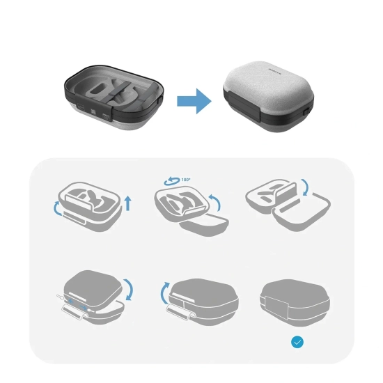 BOBOVR Etui transportowe do gogli Meta Quest 3 i 3S - szare