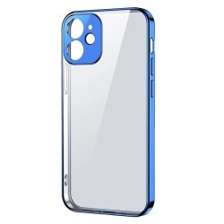 JOYROOM Ultra cienkie przezroczyste etui z metaliczną ramką do iPhone 12