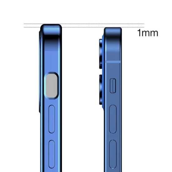 JOYROOM Ultra cienkie przezroczyste etui z metaliczną ramką do iPhone 12