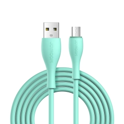 JOYROOM Kabel przewód USB-A - microUSB 3A wskaźnik ładowania 2m zielony