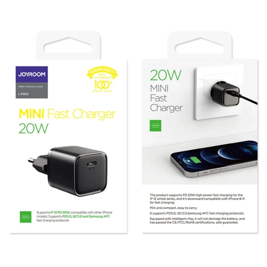 JOYROOM Szybka ładowarka sieciowa USB-C 20W Power Delivery Quick Charge