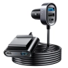 JOYROOM Ładowarka samochodowa 5 urządzeń 2xPD + 2xQC3.0 72W 1.5m czarna