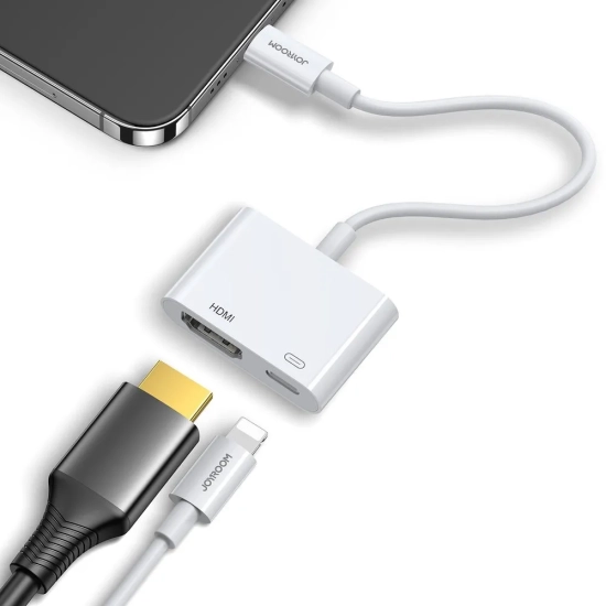 JOYROOM Adapter przejściówka z iPhone Lightning na HDMI FullHD + Lightning