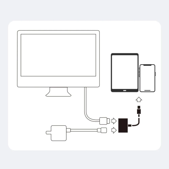 JOYROOM Adapter przejściówka z iPhone Lightning na HDMI FullHD + Lightning
