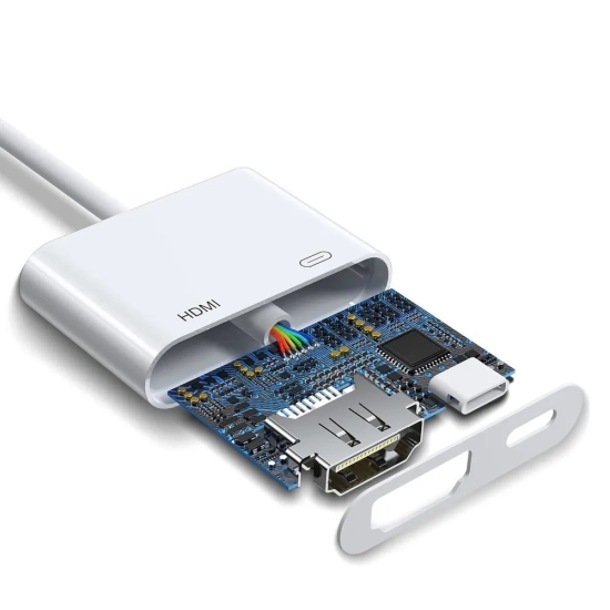 JOYROOM Adapter przejściówka z iPhone Lightning na HDMI FullHD + Lightning