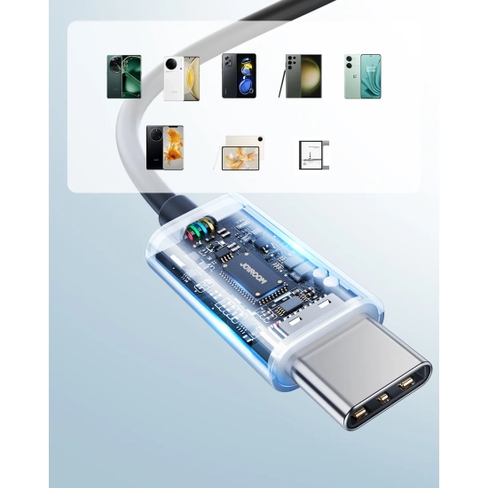 JOYROOM Zestaw słuchawkowy słuchawki douszne USB-C kabel 1.2m czarne