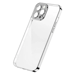 JOYROOM Etui pokrowiec do iPhone 13 Pro obudowa z metaliczną ramką srebrny