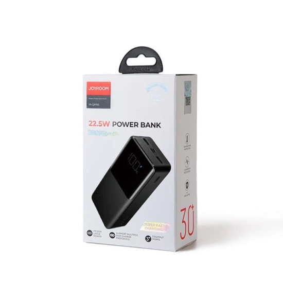JOYROOM Powerbank 30000mAh 22.5W PD QC3.0 AFC czarny