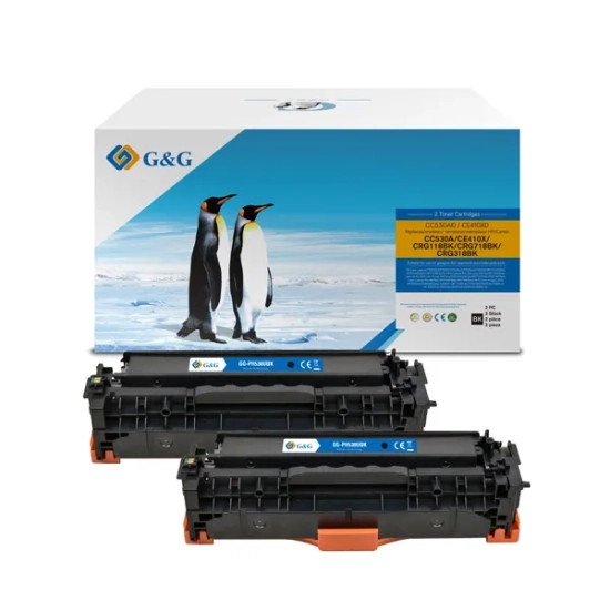 Kompatybilny toner G&G do HP CC530A CE410X GG-CH530FUBK, czarny