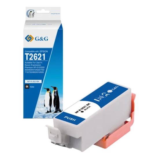 Kompatybilny tusz G&G C13T26214012 NP-R-2621BK, czarny