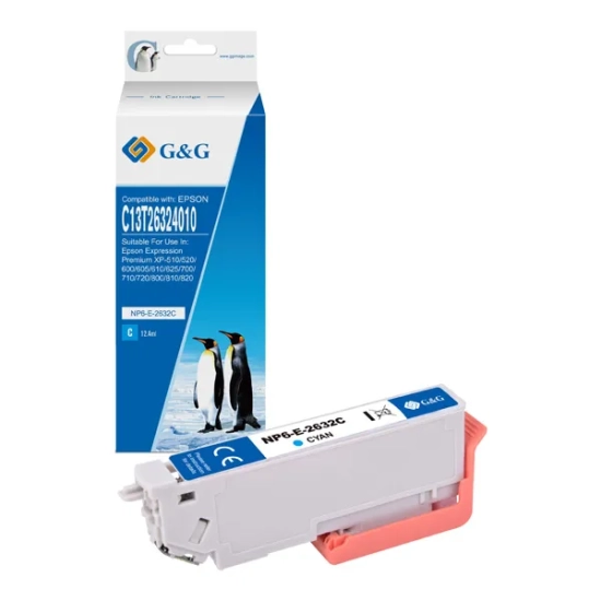 Kompatybilny tusz G&G C13T26324012 NP-R-2632C, cyjan