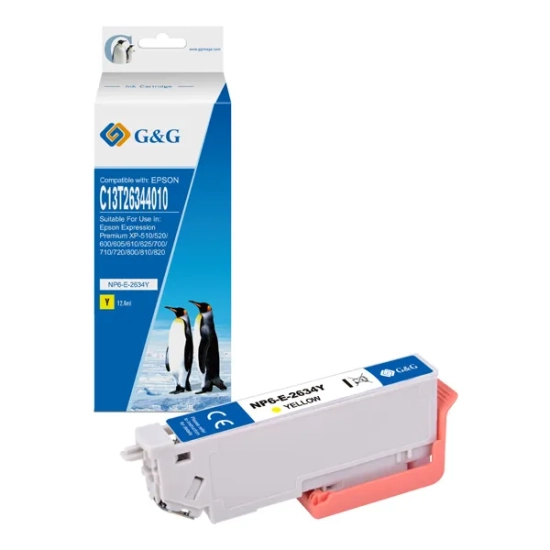 Kompatybilny tusz G&G C13T26344012 NP-R-2634Y, żółty