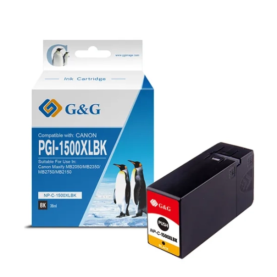Kompatybilny tusz G&G PGI 1500XL NP-C-1500XLBK/C, czarny