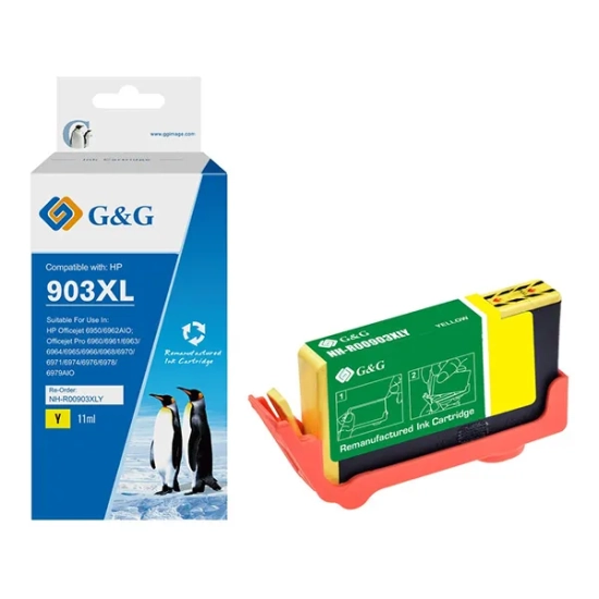 Kompatybilny tusz G&G T6M11AE HP 903XL NH-R00903XLY-E-Reman, żółty