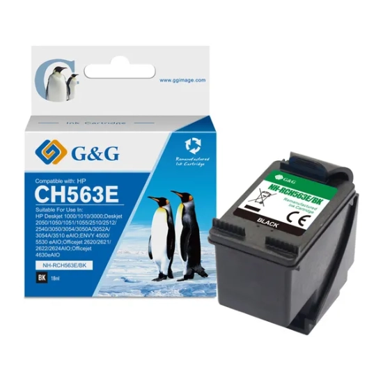 Kompatybilny tusz G&G CH563EE HP 301XL NH-RC563BK, czarny, 18 ml