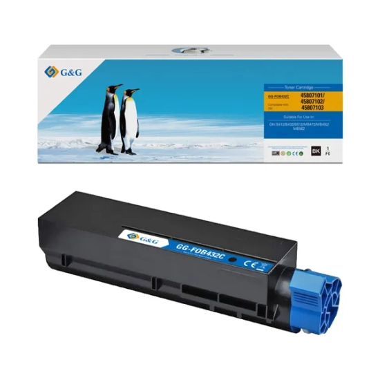 Kompatybilny toner G&G OKI 45807102 NT-FOB432C, czarny, 3 000 stron