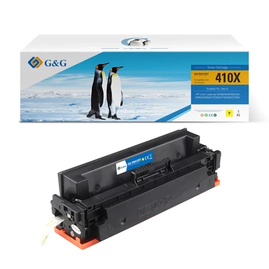 Kompatybilny toner G&G do HP CF412X HP 410X NT-PH412XY, żółty, 5 000 stron