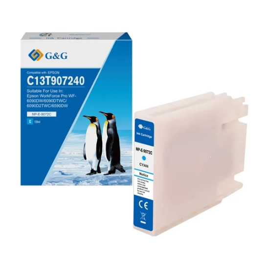 Kompatybilny tusz G&G C13T907240 NP-E-9072C, cyjan, 120 ml