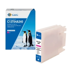 Kompatybilny tusz G&G C13T04A340 NP-E-T04AXXLM-A, magenta, 8 000 stron
