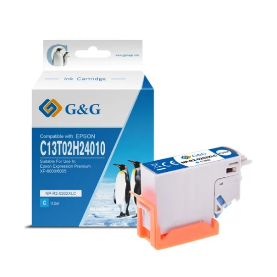 Kompatybilny tusz G&G C13T02H24010 NP-E-0202XLC, cyjan