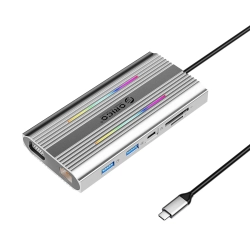 ORICO Stacja dokująca HUB 12w1 USB-C - USB-A USB-C HDMI VGA RJ45 SD
