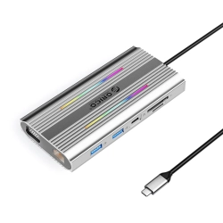 ORICO Stacja dokująca HUB 12w1 USB-C - USB-A USB-C HDMI VGA RJ45 SD PD