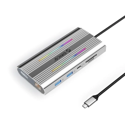 ORICO HUB 12w1 USB-C - USB-A USB-C HDMI DisplayPort RJ45 SD/microSD 4K PD