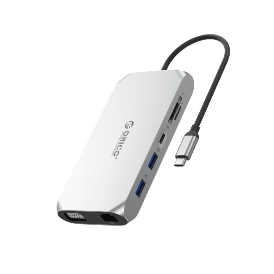 ORICO Adapter HUB 12w1 USB-C - USB-A USB-C HDMI VGA SD/microSD RJ45 mini