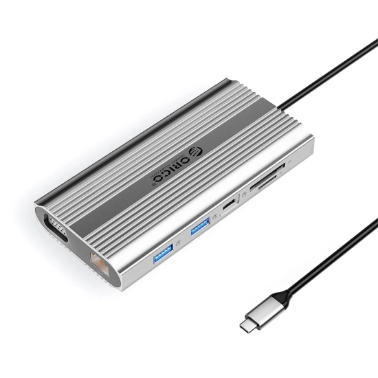 ORICO Stacja dokująca 12w1 USB-C - USB-A USB-C HDMI VGA RJ45 SD microSD PD