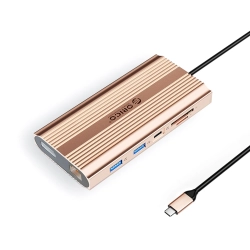 ORICO HUB stacja 12w1 USB-C - USB-A USB-C HDMI DisplayPort RJ45 SD PD 100W