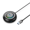 ORICO Hub adapter 4-portowy USB-A - USB-A mini jack RGB 1.8 m - czarny