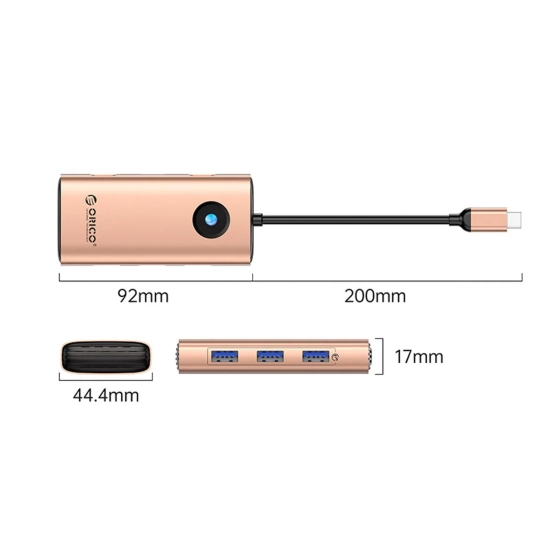 ORICO Stacja dokująca 6w1 USB-C - USB-A USB-C HDMI PD 100 W 4K 30Hz