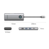 ORICO HUB 8w1 USB-C - USB-A USB-C HDMI VGA RJ45 PD 100W 4K 60Hz 1000Mbps