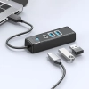 ORICO HUB rozdzielacz 3-portowy USB-A - USB-A USB-C 1.8 m - czarny