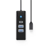 ORICO HUB rozdzielacz 3-portowy USB-C - USB-A USB-C 1 m - czarny