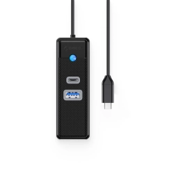 ORICO HUB rozdzielacz 3-portowy USB-C - USB-A USB-C RJ45 Gigabit Ethernet