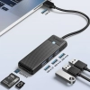 ORICO HUB adapter 4-portowy USB-A - USB-A czytnik kart SD microSD 1 m
