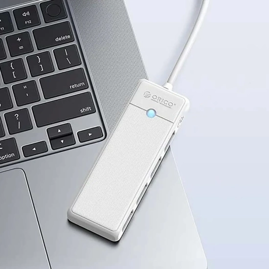 ORICO HUB rozdzielacz 4-portowy USB-C - USB-A 1 m - biały