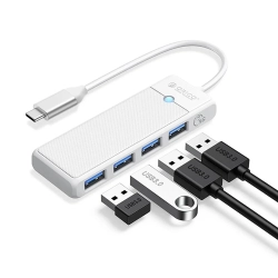 ORICO HUB rozdzielacz 4-portowy USB-C - USB-A 1.8 m - biały