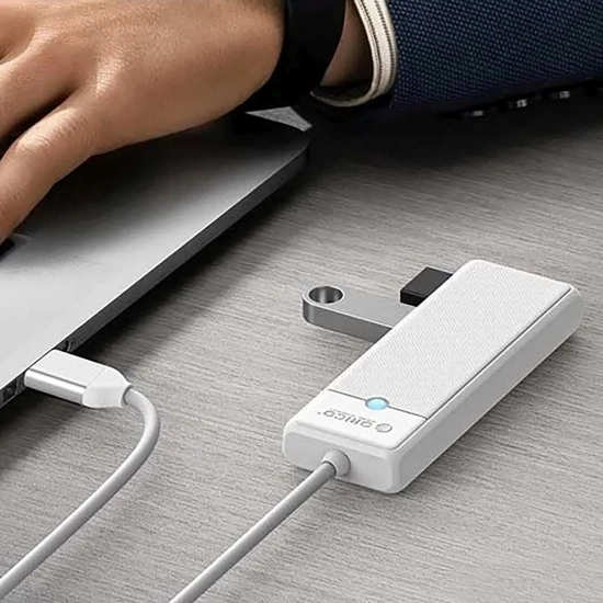 ORICO HUB rozdzielacz 4-portowy USB-C - USB-A 1.8 m - biały