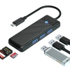 ORICO HUB adapter 4-portowy USB-C - USB-A czytnik kart SD microSD 1.8 m