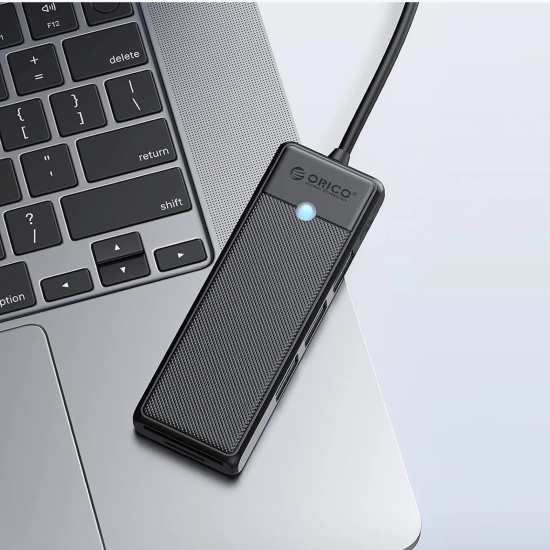 ORICO HUB adapter 4-portowy USB-C - USB-A czytnik kart SD microSD 1.8 m
