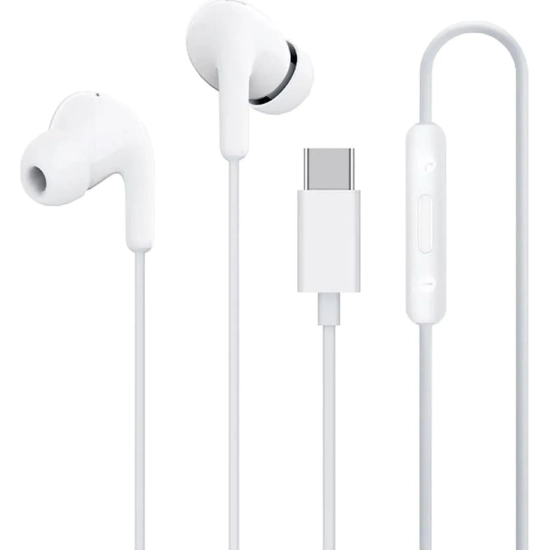 Słuchawki przewodowe douszne z pilotem Xiaomi BHR8931GL USB-C - białe