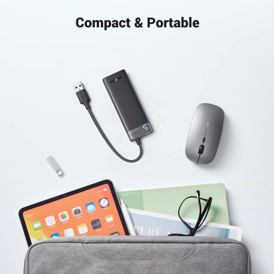 UGREEN HUB adapter rozdzielacz portów 4x USB-A 3.0 i kablem zasilającym