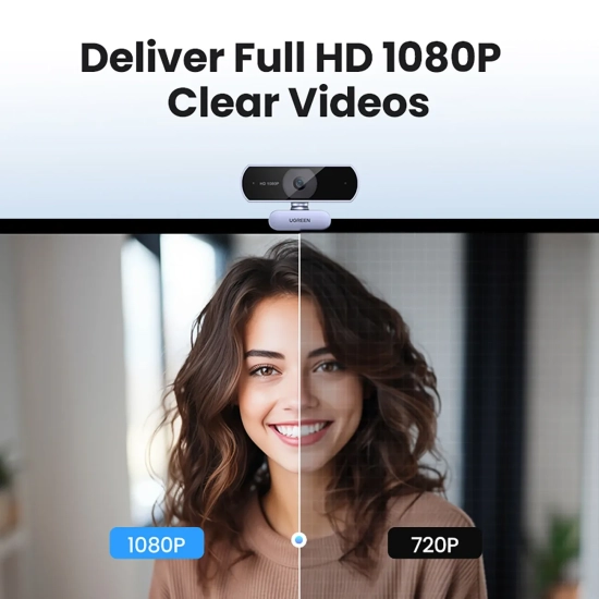 UGREEN Kamera internetowa Full HD z mikrofonami do nagrań Video USB-A