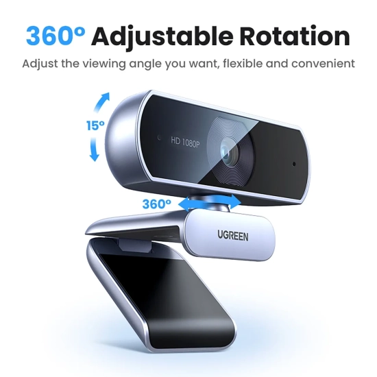 UGREEN Kamera internetowa Full HD z mikrofonami do nagrań Video USB-A