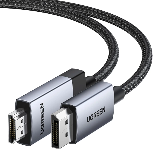 UGREEN Kabel przewód DisplayPort - HDMI 4K 60Hz w oplocie 1m szary