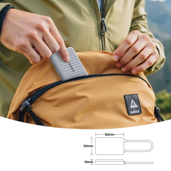 UGREEN Czytnik kart pamięci SD microSD USB-C - szary